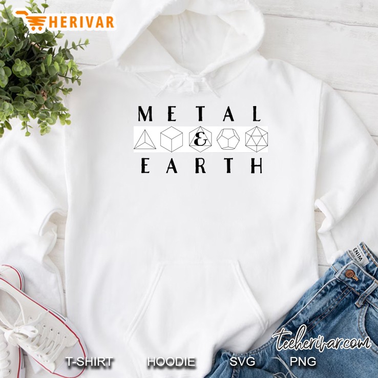 Metal And Earth Platonic Solids Hoodie
