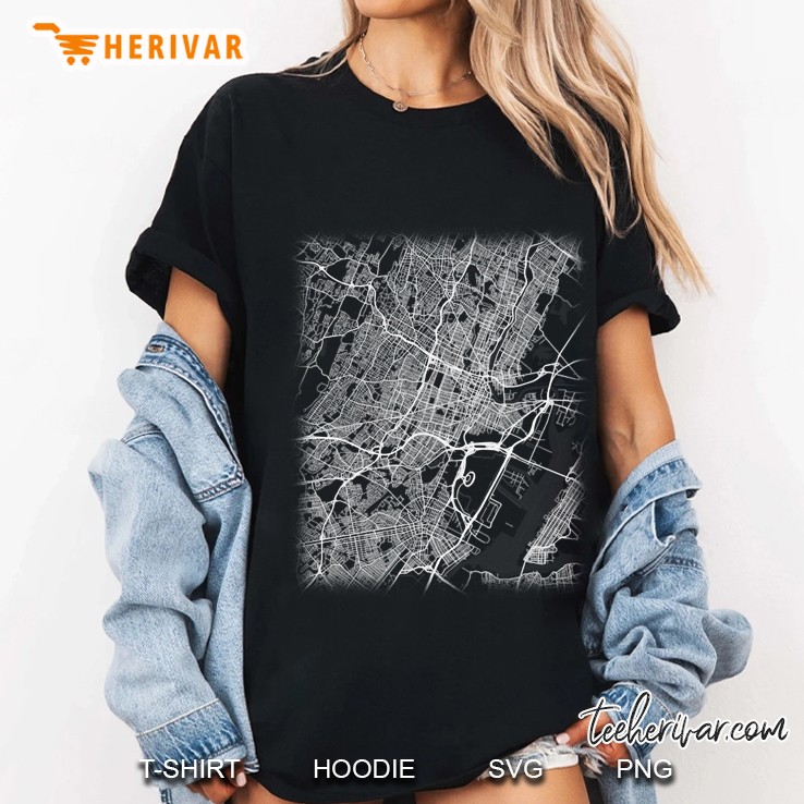 Minimal Newark New Jersey City Map Ladies Tee