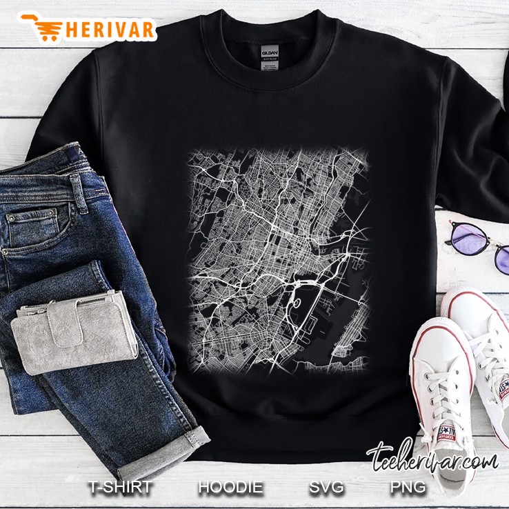 Minimal Newark New Jersey City Map Sweatshirt