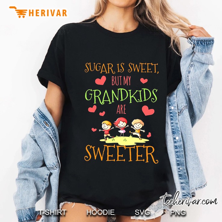 Sugar Is Sweet But My Grandkids Are Sweeter Ladies Tee