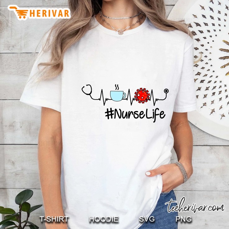 #NurseLife Stethoscope Heartbeat Version Ladies Tee