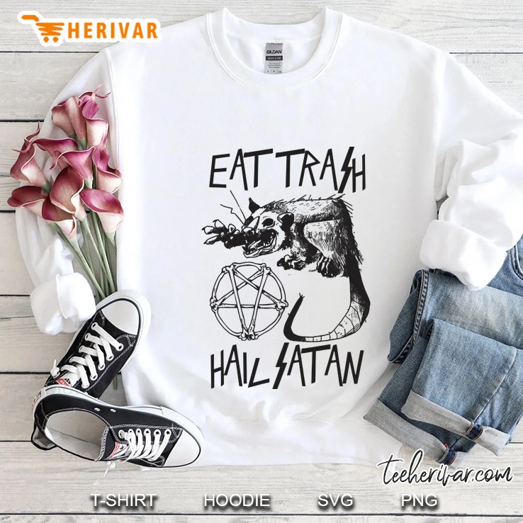 Funny Cult Eat Trash Hail Satan Aesthetic Possum Streetwear Sweatshirt