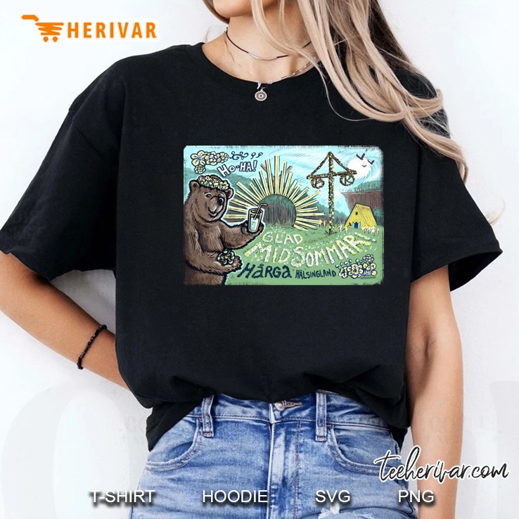 Ho-Ha Glad Midsommar Bear Ladies Tee