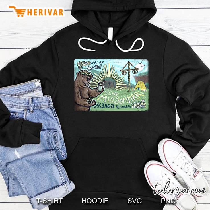 Ho-Ha Glad Midsommar Bear Hoodie