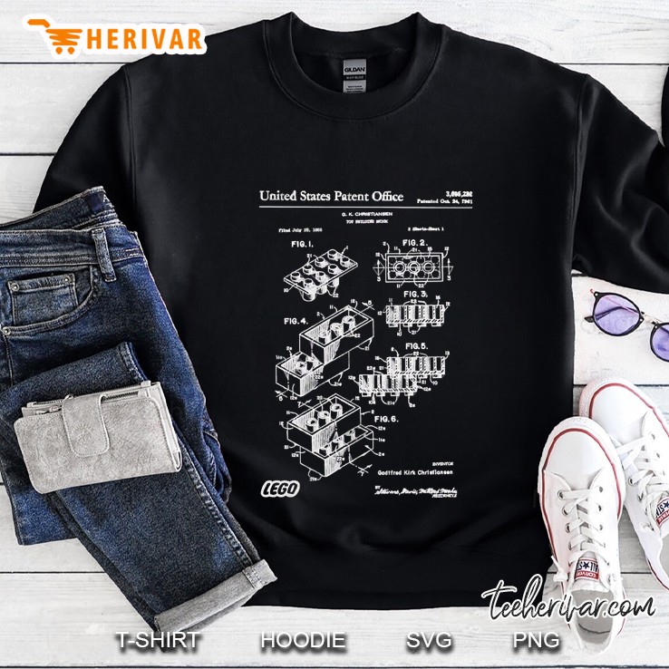 Lego Brick Patent White Sweatshirt