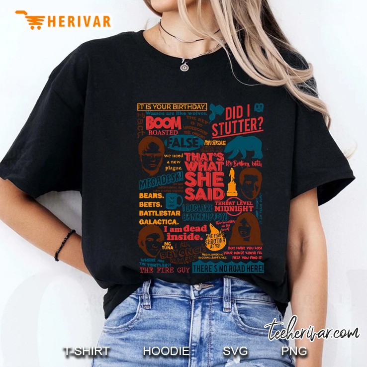 The Office Quotes Colors Ladies Tee