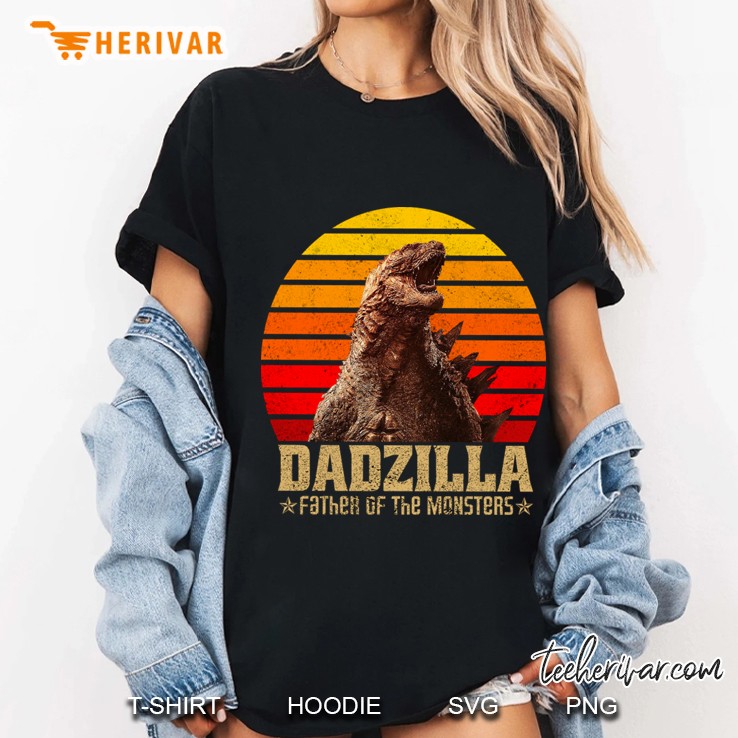 Dadzilla Father Of The Monsters Vintage Version2 Ladies Tee
