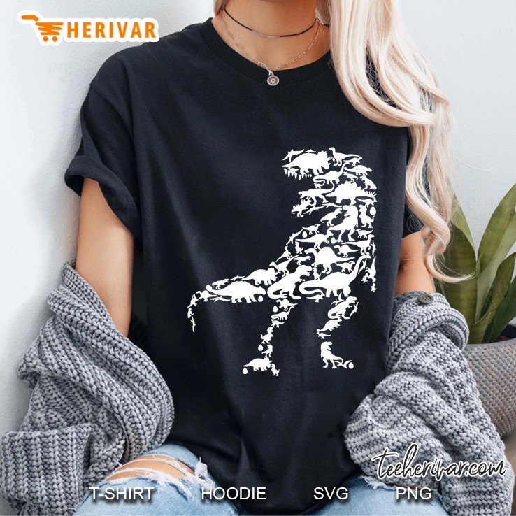 Dinosaurs T Rex Silhouette Ladies Tee