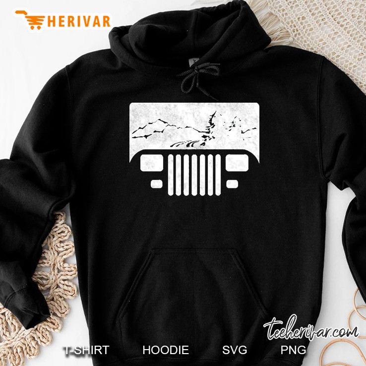 (White) Adventuring Yj Jeep Hoodie
