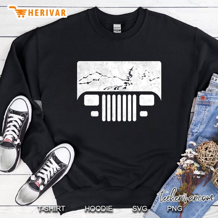(White) Adventuring Yj Jeep Sweatshirt
