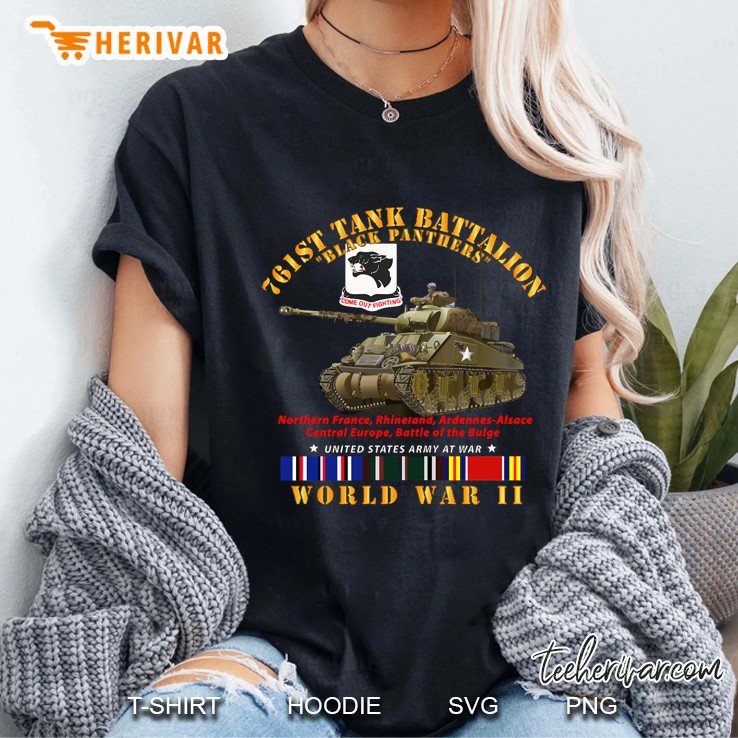 761St Tank Battalion - Black Panthers - W Tank Wwii Eu Svc Ladies Tee