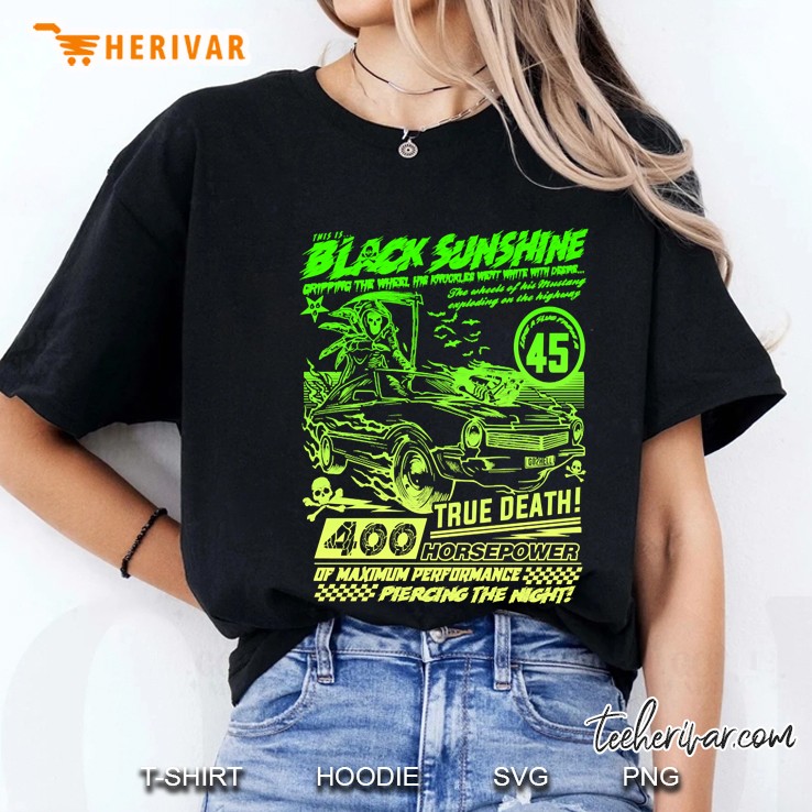 Black Sunshine Green Lime Ladies Tee