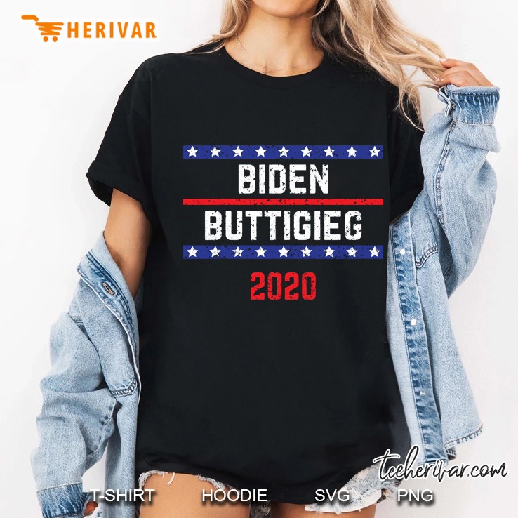 Joe Biden 2020 And Pete Buttigieg On The One Ticket. Biden Buttigieg 2020 Vintage Distressed Ladies Tee