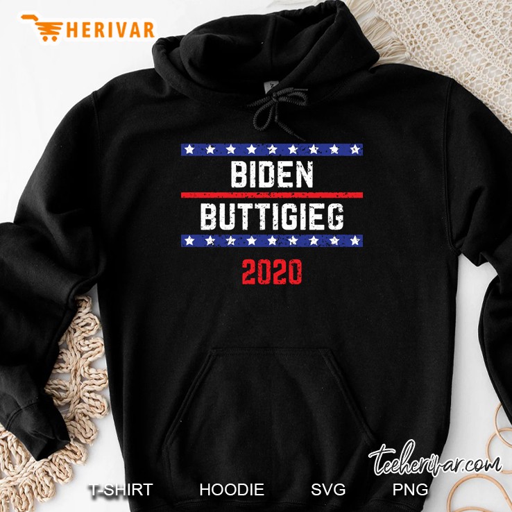 Joe Biden 2020 And Pete Buttigieg On The One Ticket. Biden Buttigieg 2020 Vintage Distressed Hoodie