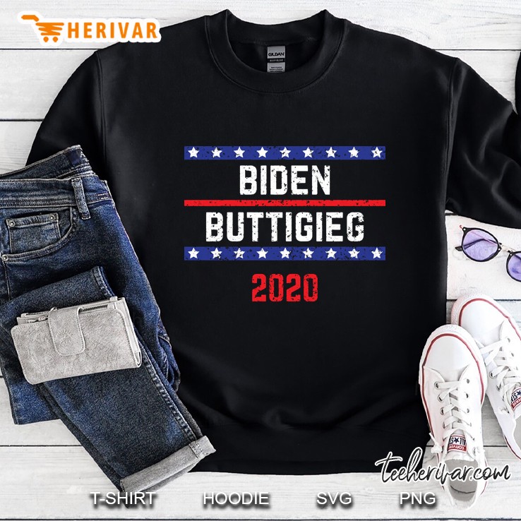Joe Biden 2020 And Pete Buttigieg On The One Ticket. Biden Buttigieg 2020 Vintage Distressed Sweatshirt