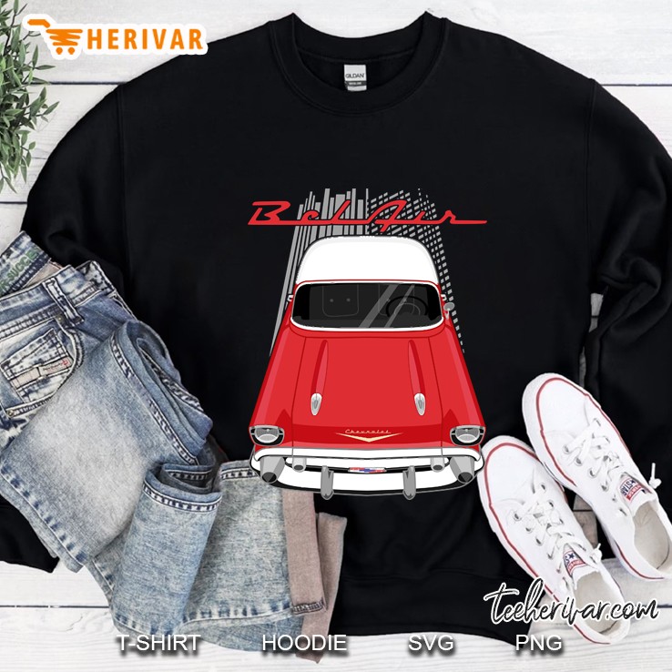 Chevrolet Bel Air 1957 - Red And White Sweatshirt