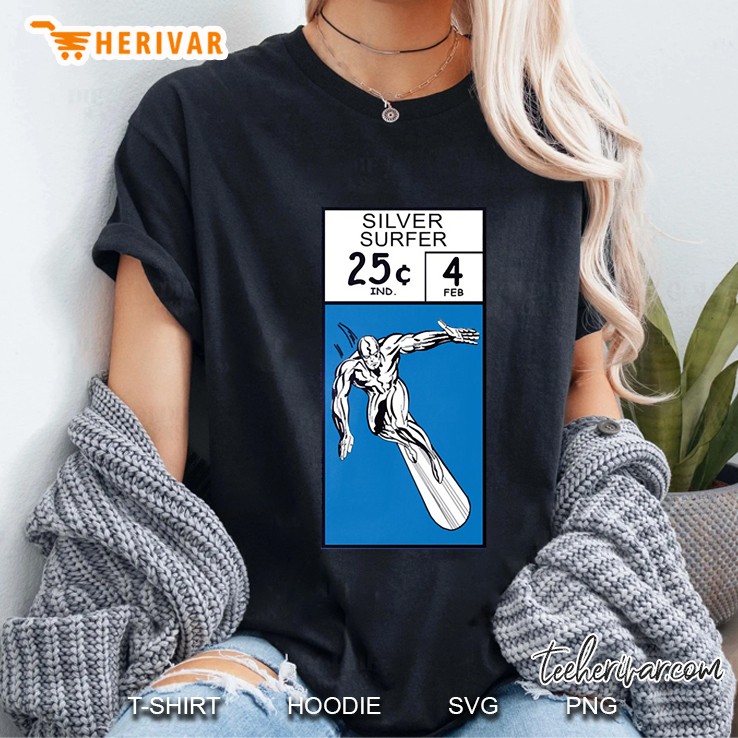 Silver Surfer Corner Box Ladies Tee