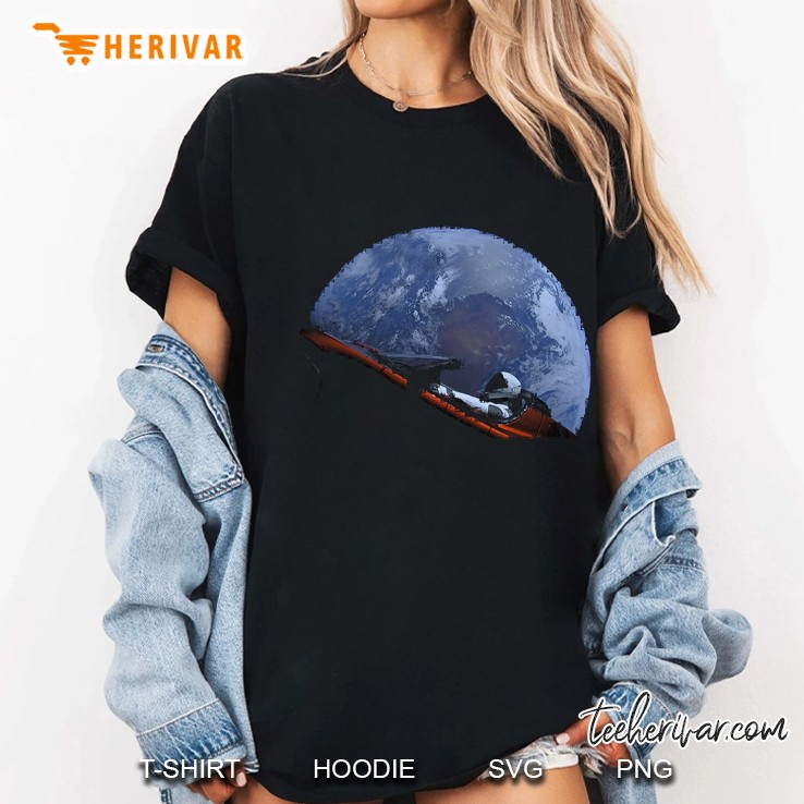 Spacex Starman In Orbit Ladies Tee