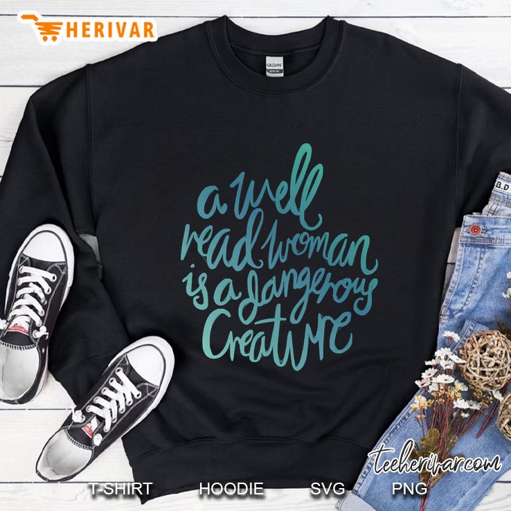 Well Read Woman Blue Sweatshirt
