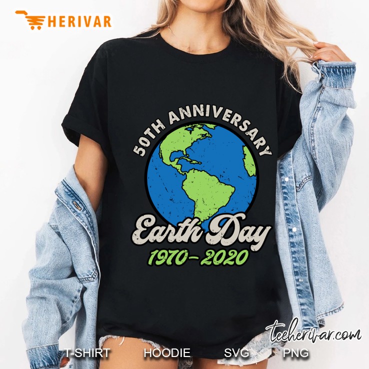 Earth Day 50Th Anniversary 1970 2020 Vintage Ladies Tee