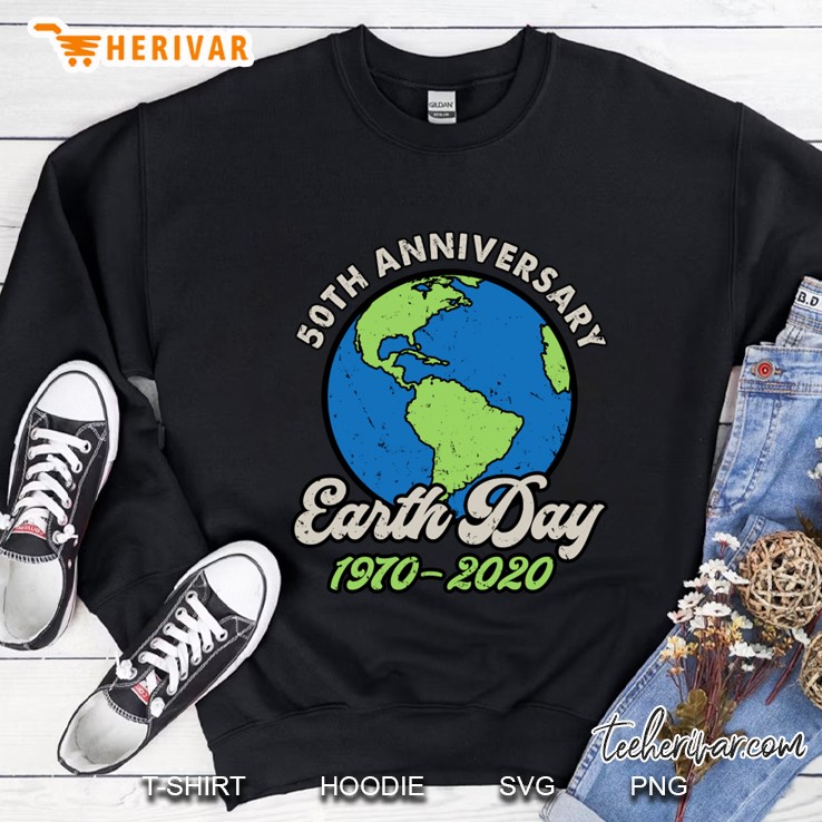 Earth Day 50Th Anniversary 1970 2020 Vintage Sweatshirt