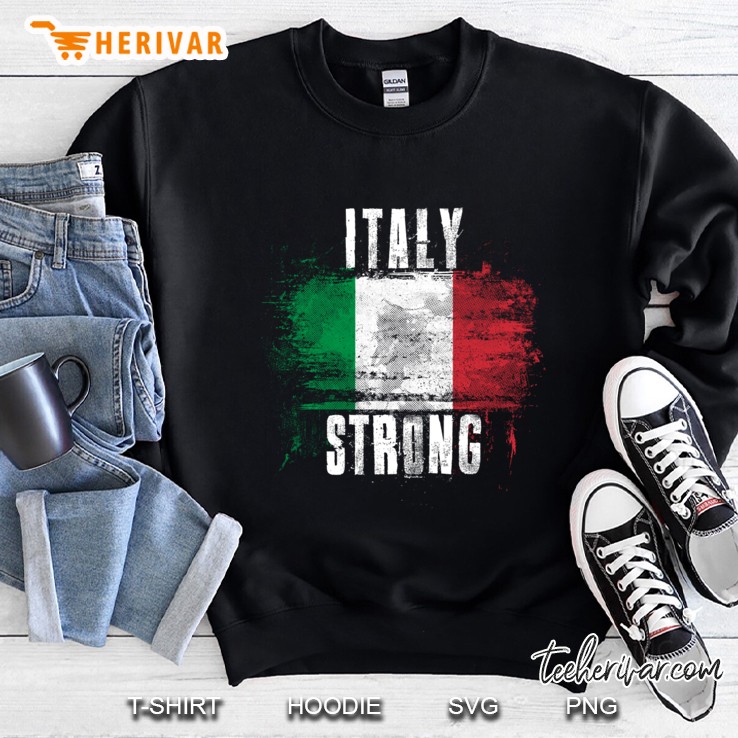 Italy Strong Distressed Graffiti Flag Sweatshirt