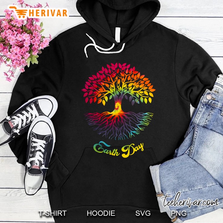 Earth Day Tree For Men Women Hoodie