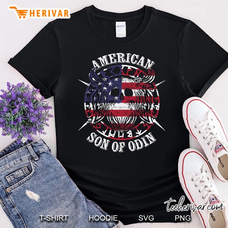 American Odin Wotan Viking Valhalla Myth Skull Shirt