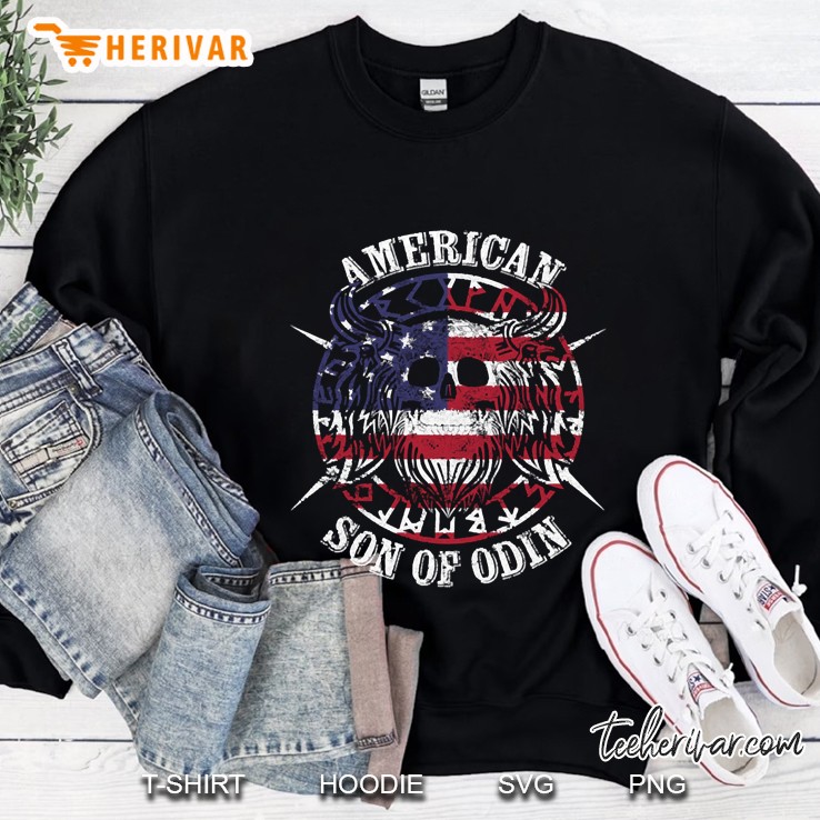 American Odin Wotan Viking Valhalla Myth Skull Sweatshirt