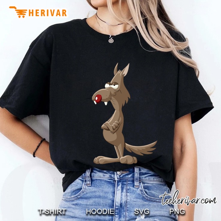 Cartoon Animal Coyote Wildlife Cool Vector Image Ladies Tee