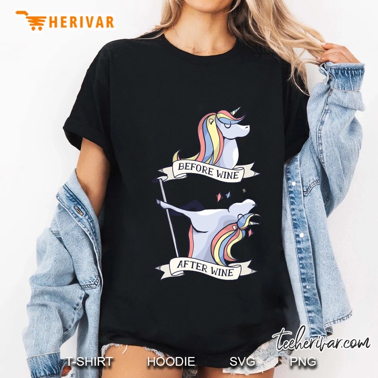 Unicorn Drinking Wine Ladies Tee