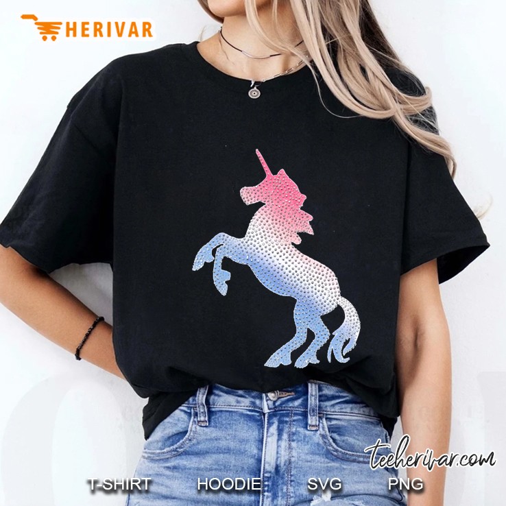 Colorful Unicorn Silhouette Ladies Tee
