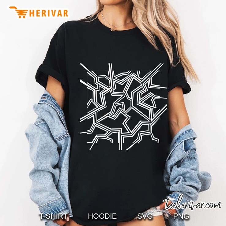 Shapes In Shapes (Black And White) Ladies Tee