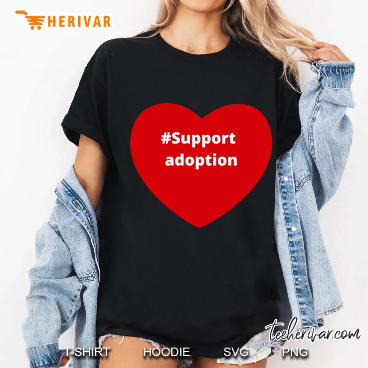 Support Adoption - Hashtag Love Heart Ladies Tee
