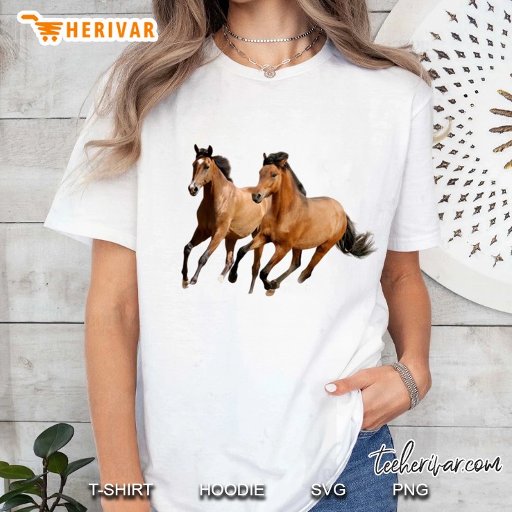 Horses Running Ladies Tee