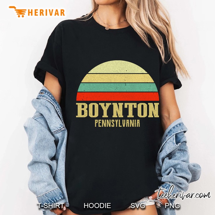 Boynton Pennsylvania Vintage Retro Sunset Ladies Tee