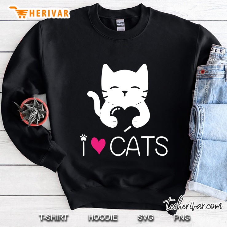 I Love Cats Cute Sweatshirt