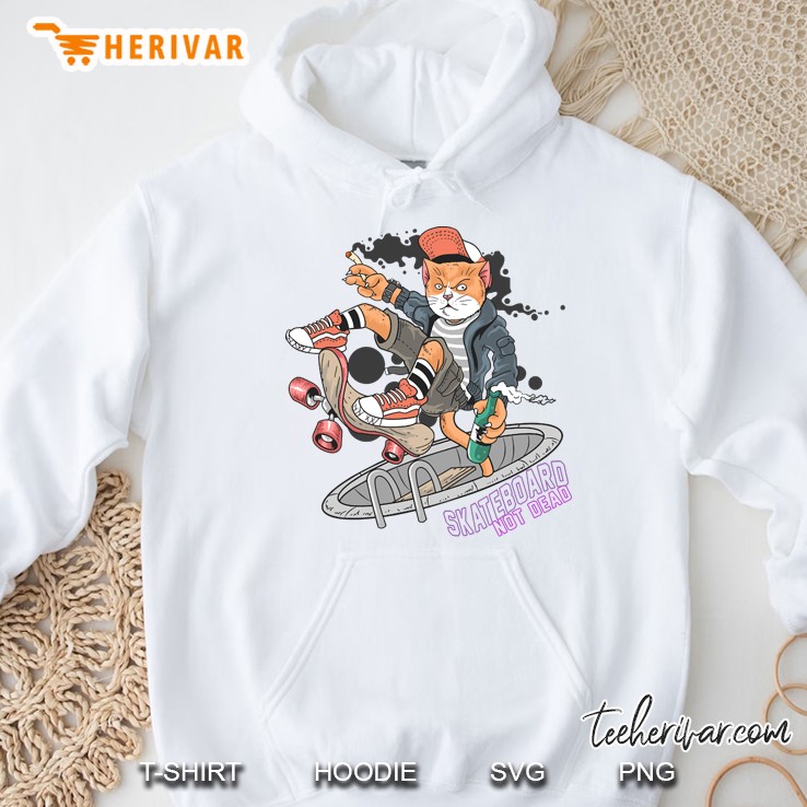 Cat Skateboard Pop Punk Hoodie