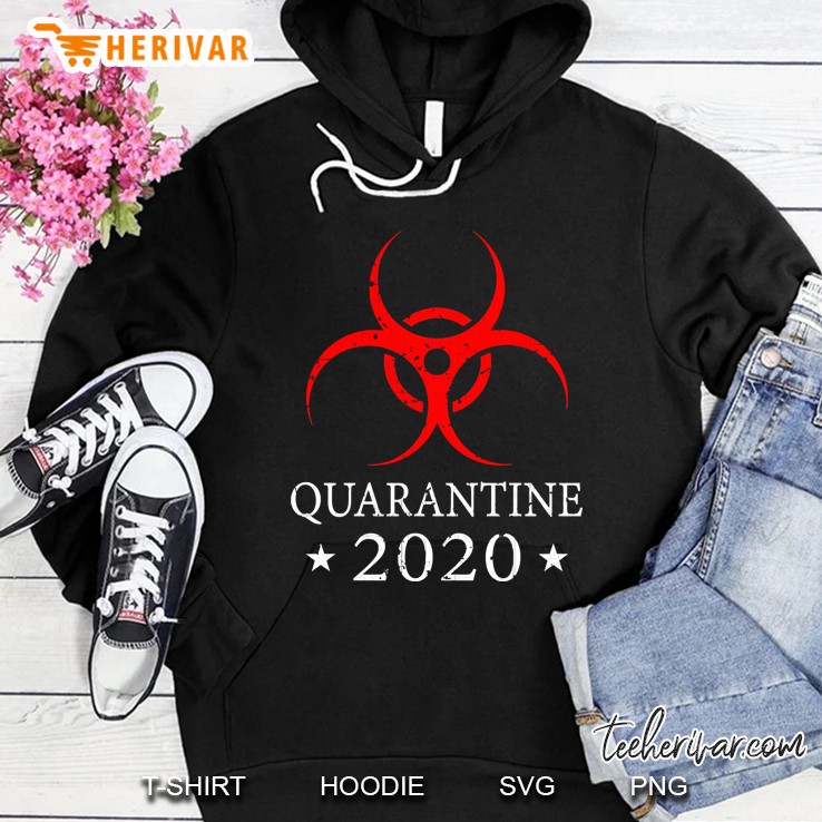 Quarantine 2020 Bio-Hazard Community Awareness Distressed Hoodie