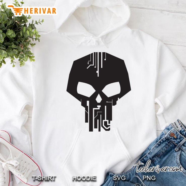 Horror Skull Bones Line Art Drtv Skull Apparel Hoodie