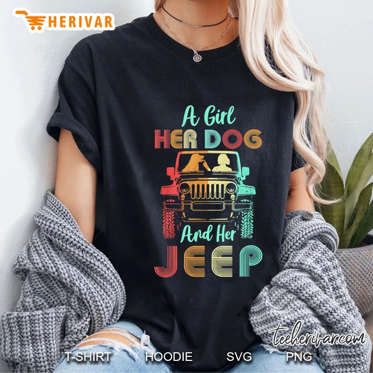 A Girl Her Dog And Her Je-Ep Retro Vintage 1970 Gift Tshirt Ladies Tee