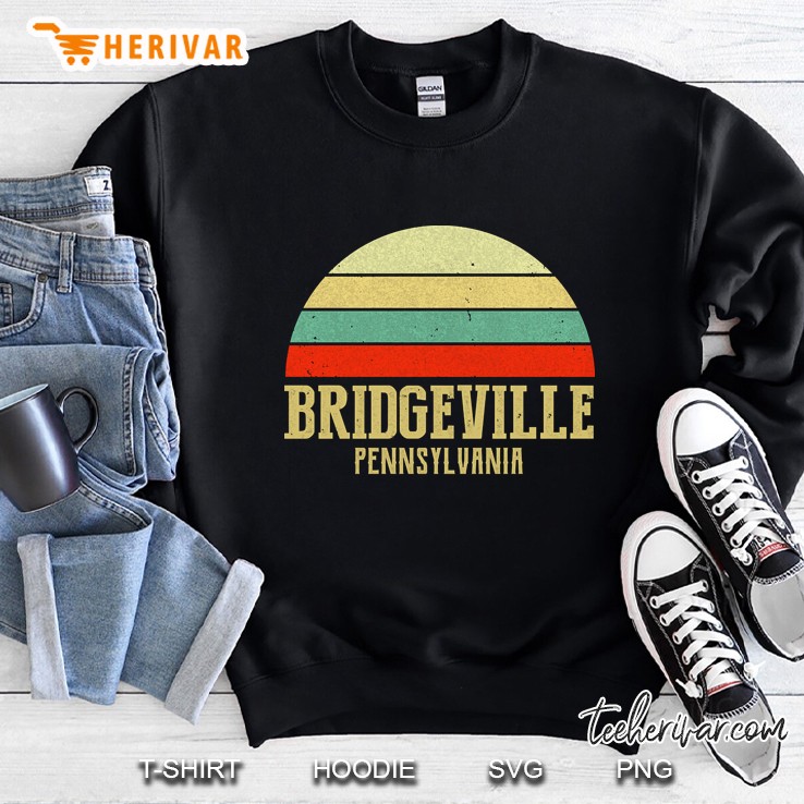 Bridgeville Pennsylvania Vintage Retro Sunset Sweatshirt
