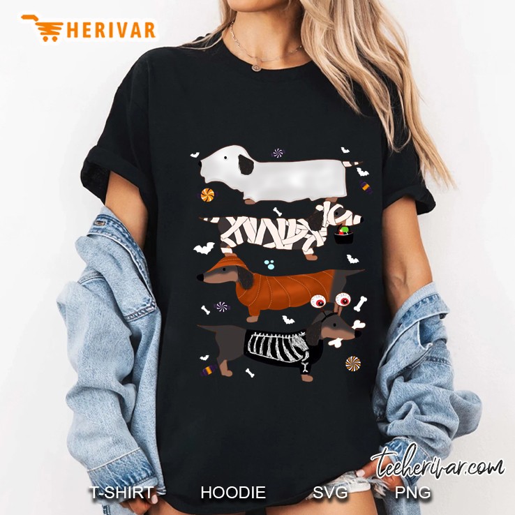 Dachshund Halloween Weiner Gift Ladies Tee