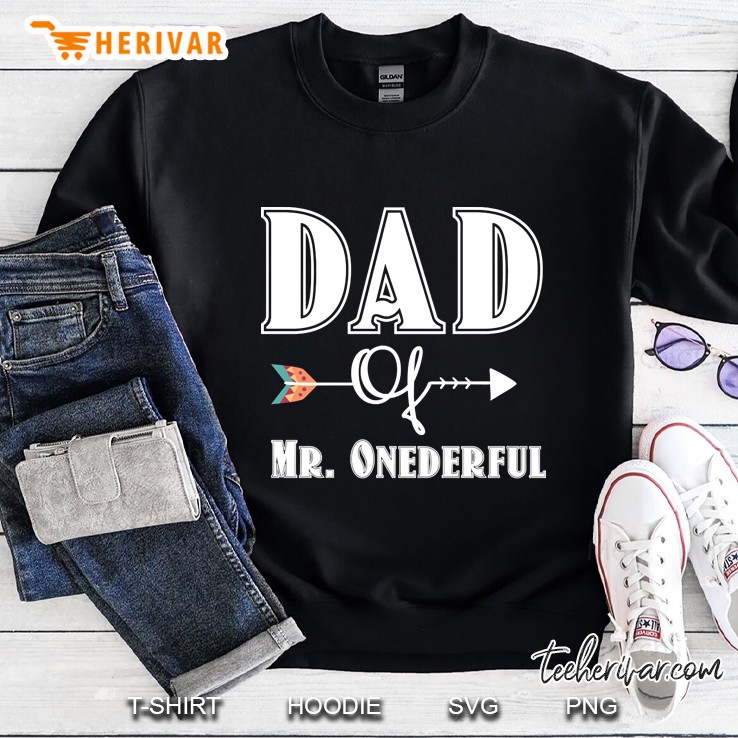 Dad Of Mr. Onederful Funny 1St Birthday Sweatshirt