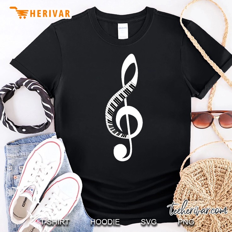 Piano Clef Musical Note Key Keyboard Music Shirt
