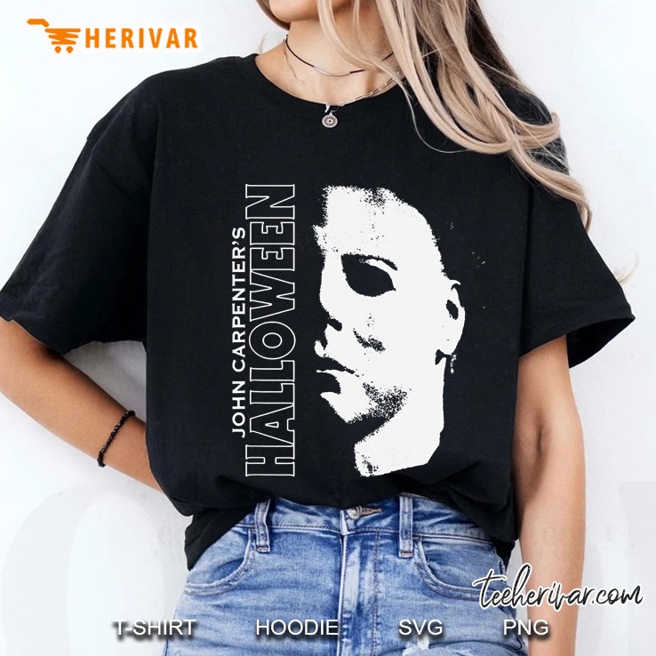 Halloween Michael Myers Large Face Ladies Tee