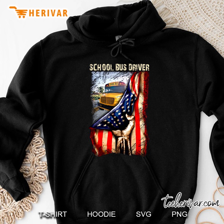 School Bus Driver American Flag Version Hoodie