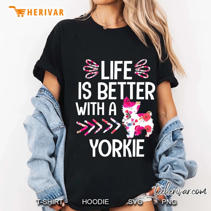 cute yorkshire terrier dog owner lover funny yorkie gift premium Ladies Tee