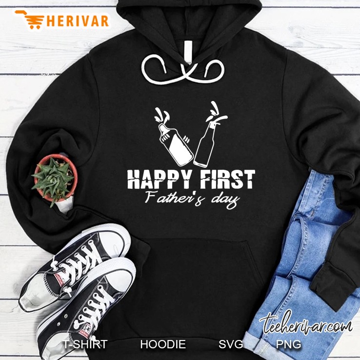 funny happy first fathers day gif from wife Hoodie