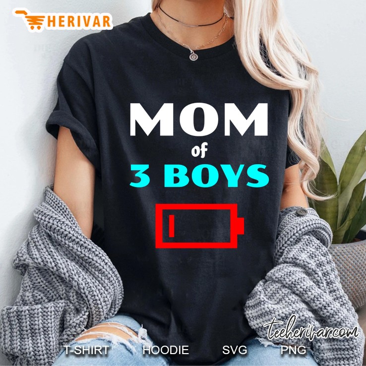 mom of three boys funny for mothers with 3 sons Ladies Tee